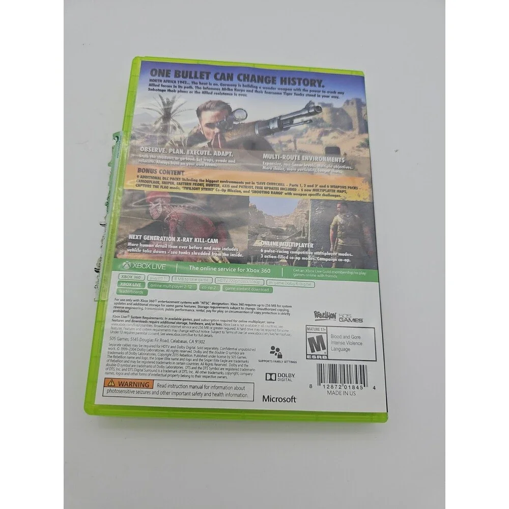 Sniper Elite 3 Ultimate Edition Xbox 360